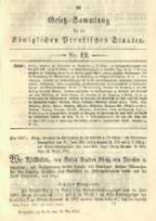 Gesetz-Sammlung für die Königlichen Preussischen Staaten. 1892.05.19 No12