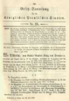 Gesetz-Sammlung für die Königlichen Preussischen Staaten. 1892.07.22 No21