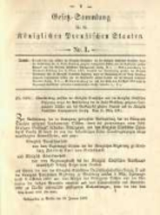 Gesetz-Sammlung für die Königlichen Preussischen Staaten. 1892.01.16 No1