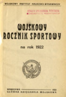 Wojskowy Rocznik Sportowy na rok 1922