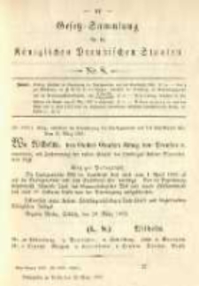 Gesetz-Sammlung für die Königlichen Preussischen Staaten. 1893.03.29 No8