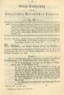 Gesetz-Sammlung für die Königlichen Preussischen Staaten. 1893.05.27 No14