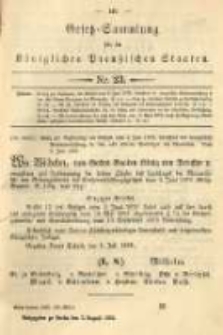 Gesetz-Sammlung für die Königlichen Preussischen Staaten. 1893.08.03 No23