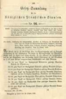 Gesetz-Sammlung f&uuml;r die K&ouml;niglichen Preussischen Staaten. 1893.10.28 No26