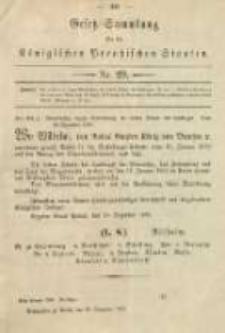 Gesetz-Sammlung f&uuml;r die K&ouml;niglichen Preussischen Staaten. 1893.12.29 No29