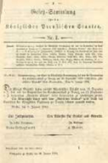 Gesetz-Sammlung für die Königlichen Preussischen Staaten. 1894.01.24 No1