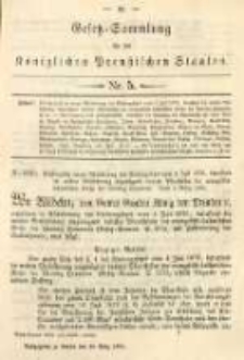 Gesetz-Sammlung für die Königlichen Preussischen Staaten. 1894.03.30 No5