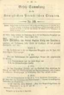 Gesetz-Sammlung f&uuml;r die K&ouml;niglichen Preussischen Staaten. 1894.05.02 No10