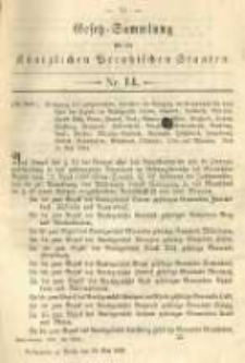 Gesetz-Sammlung für die Königlichen Preussischen Staaten. 1894.05.29 No14