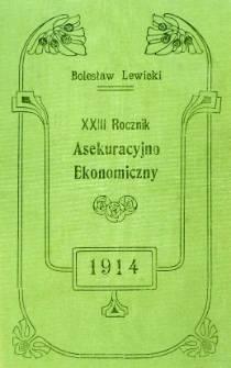 Rocznik Asekuracyjno-Ekonomiczny. 1914. R.23