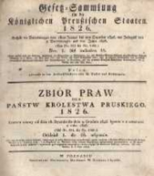 Gesetz-Sammlung für die Königlichen Preussischen Staaten. 1826 No1