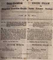 Gesetz-Sammlung f&uuml;r die K&ouml;niglichen Preussischen Staaten. 1826 No6