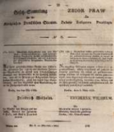 Gesetz-Sammlung f&uuml;r die K&ouml;niglichen Preussischen Staaten. 1826 No8