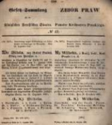 Gesetz-Sammlung f&uuml;r die K&ouml;niglichen Preussischen Staaten. 1861.12.31 No42