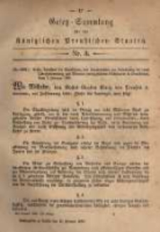 Gesetz-Sammlung f&uuml;r die K&ouml;niglichen Preussischen Staaten. 1880.02.10 No3
