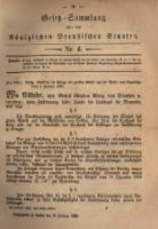 Gesetz-Sammlung f&uuml;r die K&ouml;niglichen Preussischen Staaten. 1880.02.15 No4