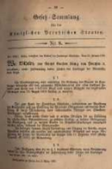 Gesetz-Sammlung f&uuml;r die K&ouml;niglichen Preussischen Staaten. 1880.03.03 No8