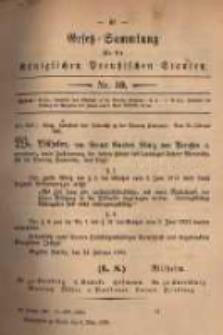 Gesetz-Sammlung f&uuml;r die K&ouml;niglichen Preussischen Staaten. 1880.03.06 No10