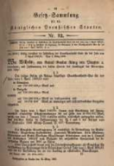 Gesetz-Sammlung f&uuml;r die K&ouml;niglichen Preussischen Staaten. 1880.03.13 No12