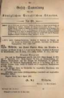 Gesetz-Sammlung für die Königlichen Preussischen Staaten. 1880.05.28 No21