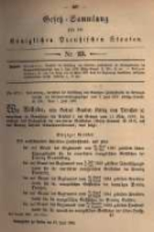 Gesetz-Sammlung f&uuml;r die K&ouml;niglichen Preussischen Staaten. 1880.06.18 No23
