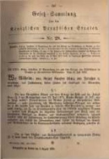 Gesetz-Sammlung f&uuml;r die K&ouml;niglichen Preussischen Staaten. 1880.08.03 No28
