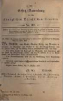 Gesetz-Sammlung f&uuml;r die K&ouml;niglichen Preussischen Staaten. 1880.10.16 No32