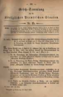 Gesetz-Sammlung für die Königlichen Preussischen Staaten. 1882.04.28 No15