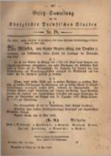 Gesetz-Sammlung für die Königlichen Preussischen Staaten. 1882.05.19 No18