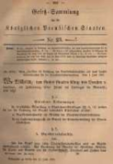 Gesetz-Sammlung f&uuml;r die K&ouml;niglichen Preussischen Staaten. 1882.06.17 No23