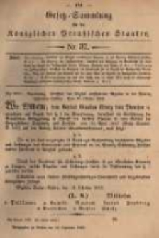 Gesetz-Sammlung f&uuml;r die K&ouml;niglichen Preussischen Staaten. 1882.12.14 No37