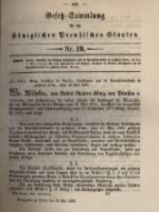 Gesetz-Sammlung für die Königlichen Preussischen Staaten. 1895.05.28 No19