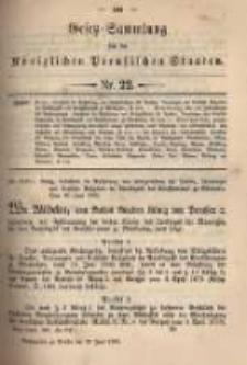 Gesetz-Sammlung für die Königlichen Preussischen Staaten. 1895.06.29 No22
