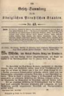 Gesetz-Sammlung für die Königlichen Preussischen Staaten. 1895.11.23 No43