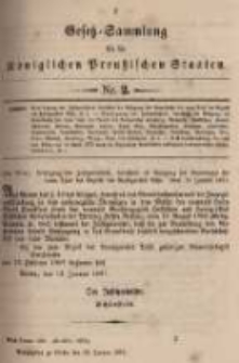 Gesetz-Sammlung f&uuml;r die K&ouml;niglichen Preussischen Staaten. 1897.01.28 No2