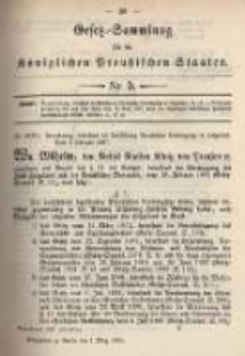 Gesetz-Sammlung f&uuml;r die K&ouml;niglichen Preussischen Staaten. 1897.03.01 No5
