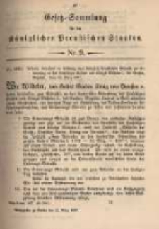 Gesetz-Sammlung für die Königlichen Preussischen Staaten. 1897.03.22 No9