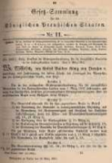 Gesetz-Sammlung für die Königlichen Preussischen Staaten. 1897.03.30 No11