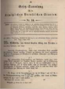 Gesetz-Sammlung f&uuml;r die K&ouml;niglichen Preussischen Staaten. 1897.04.22 No14