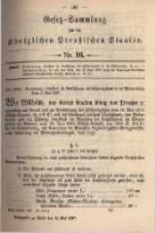 Gesetz-Sammlung f&uuml;r die K&ouml;niglichen Preussischen Staaten. 1897.05.10 No16