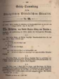 Gesetz-Sammlung f&uuml;r die K&ouml;niglichen Preussischen Staaten. 1897.06.02 No20