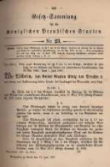 Gesetz-Sammlung f&uuml;r die K&ouml;niglichen Preussischen Staaten. 1897.06.12 No23