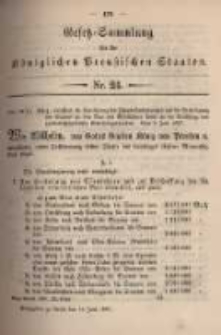 Gesetz-Sammlung f&uuml;r die K&ouml;niglichen Preussischen Staaten. 1897.06.14 No24