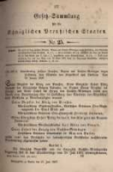 Gesetz-Sammlung f&uuml;r die K&ouml;niglichen Preussischen Staaten. 1897.06.21 No25