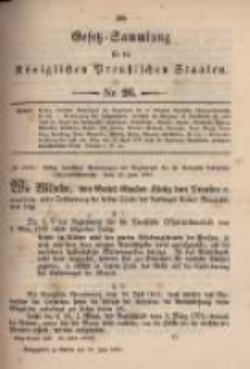 Gesetz-Sammlung f&uuml;r die K&ouml;niglichen Preussischen Staaten. 1897.06.26 No26