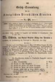 Gesetz-Sammlung f&uuml;r die K&ouml;niglichen Preussischen Staaten. 1897.07.09 No28