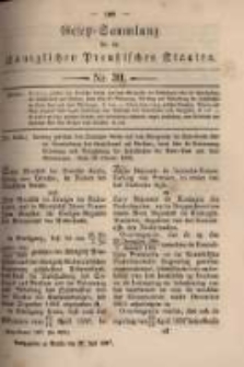 Gesetz-Sammlung f&uuml;r die K&ouml;niglichen Preussischen Staaten. 1897.07.27 No30