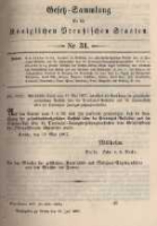 Gesetz-Sammlung für die Königlichen Preussischen Staaten. 1897.07.29 No31