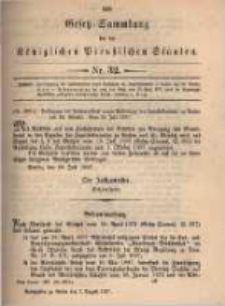 Gesetz-Sammlung f&uuml;r die K&ouml;niglichen Preussischen Staaten. 1897.08.07 No32