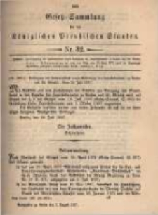 Gesetz-Sammlung für die Königlichen Preussischen Staaten. 1897.08.07 No32